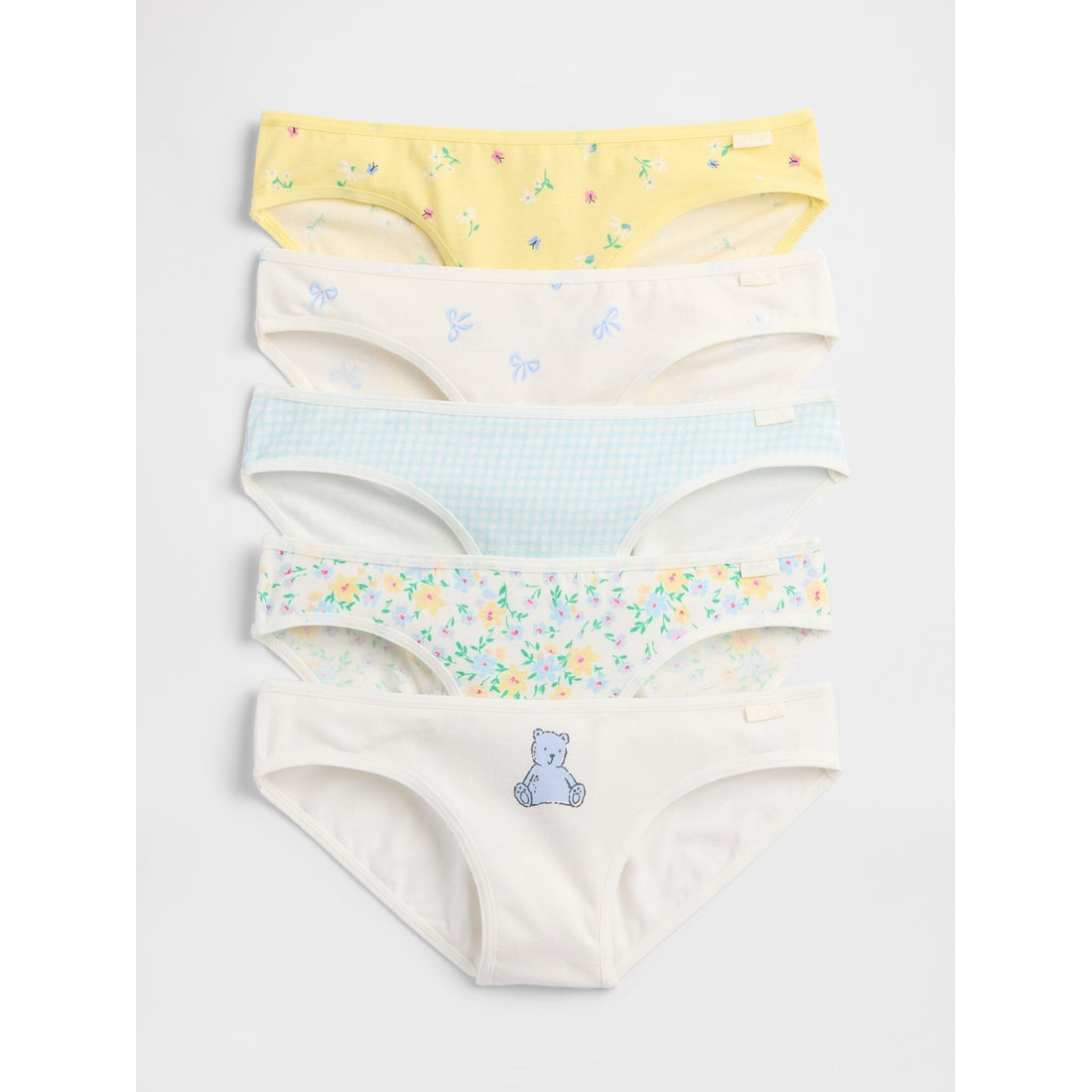 Girls' Organic Stretch Cotton Bikini Briefs (5-Pack)