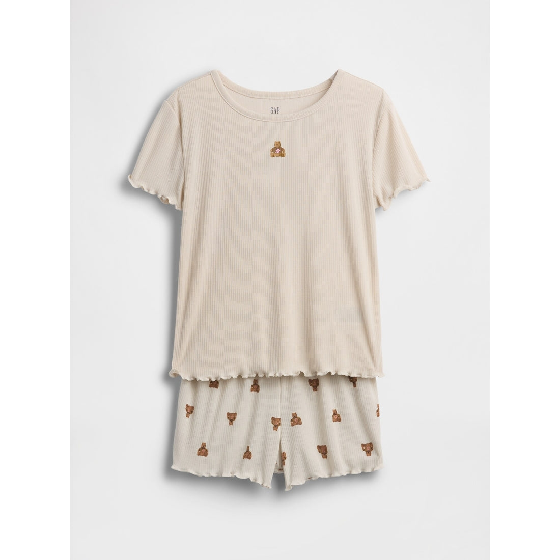 Girls' Recycled Rib Brannan Bear Pj Short Set