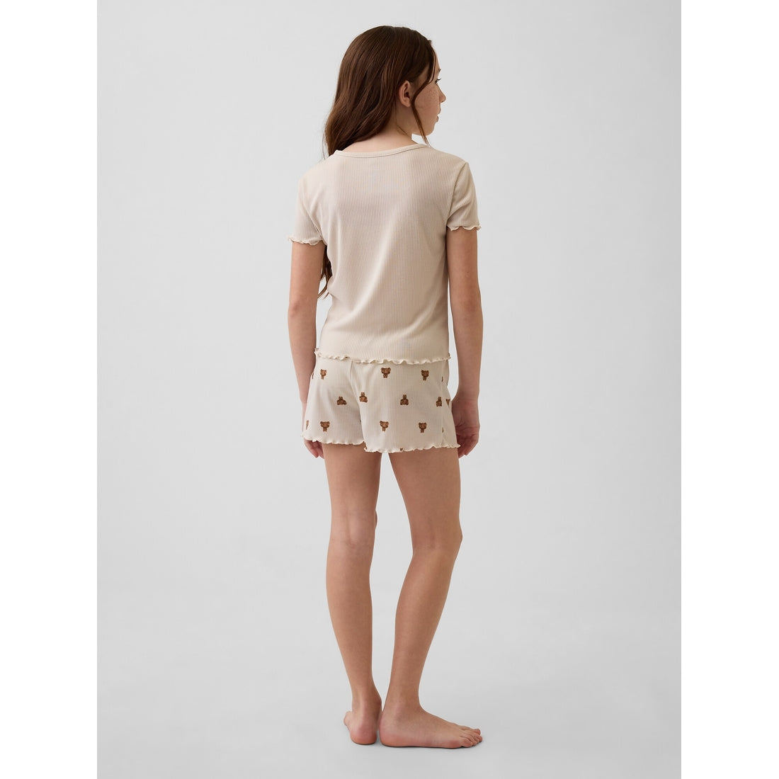Girls' Recycled Rib Brannan Bear Pj Short Set