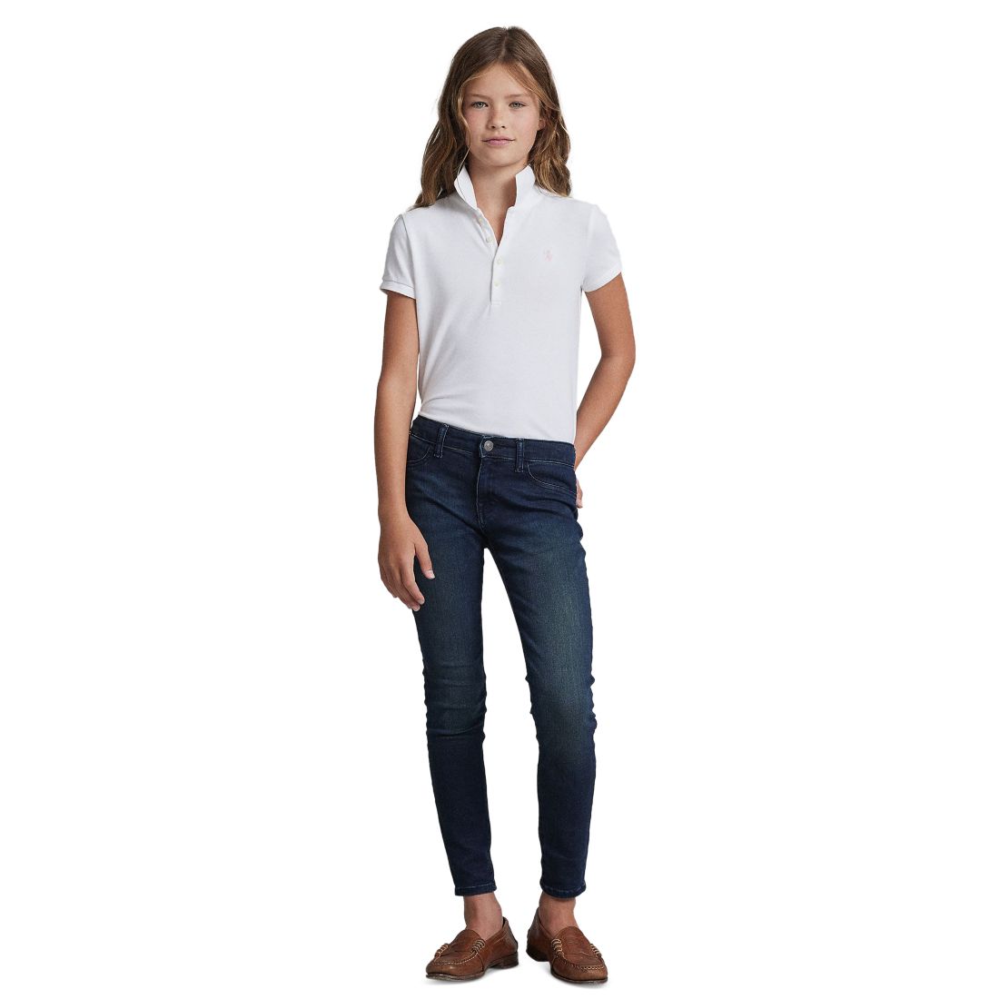 Polo Ralph Lauren Big Girls Aubrie Five-Pocket Denim Leggings