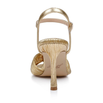 Jewel Badgley Mischka Women's Hydee Knot Stiletto Evening Sandals