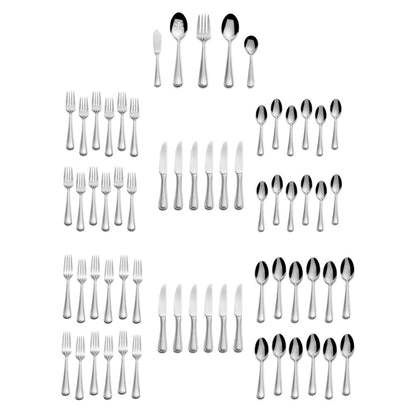 Mikasa Virtuoso Frost 65 Piece Flatware Set, Service for 12