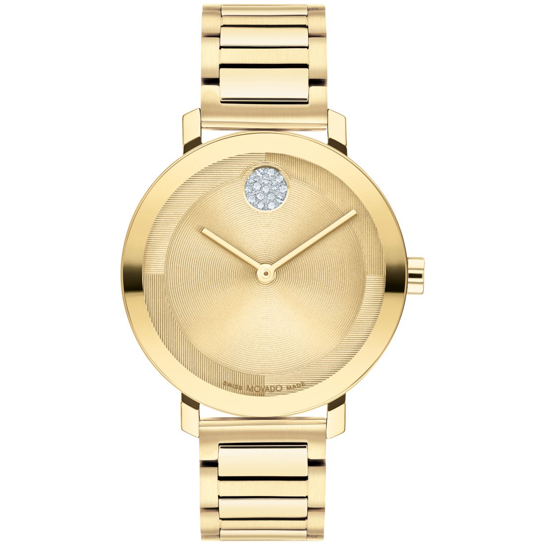 Movado Women's Bold Evolution 2.0 Swiss Quartz Ionic Plated Light Gold-Tone 2 Steel Watch 34mm