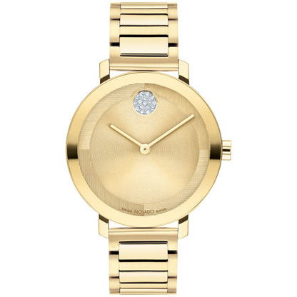 Movado Women's Bold Evolution 2.0 Swiss Quartz Ionic Plated Light Gold-Tone 2 Steel Watch 34mm