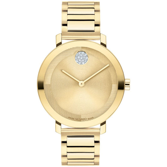 Movado Women's Bold Evolution 2.0 Swiss Quartz Ionic Plated Light Gold-Tone 2 Steel Watch 34mm