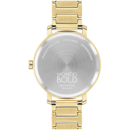 Movado Women's Bold Evolution 2.0 Swiss Quartz Ionic Plated Light Gold-Tone 2 Steel Watch 34mm