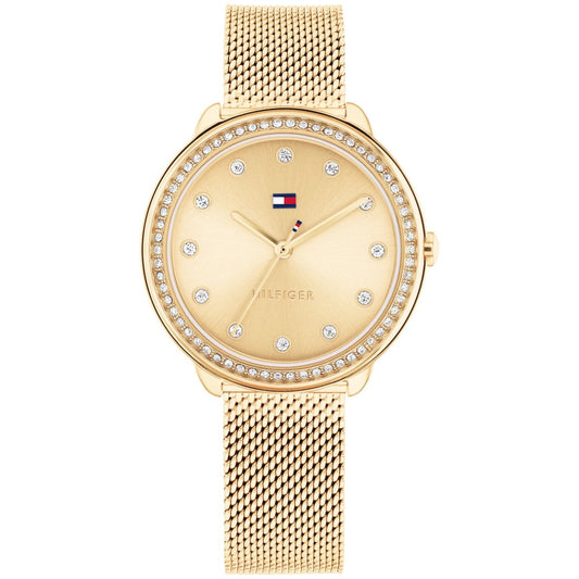 Tommy Hilfiger Women's Quartz Gold-Tone Stainless Steel Mesh Watch 32mm