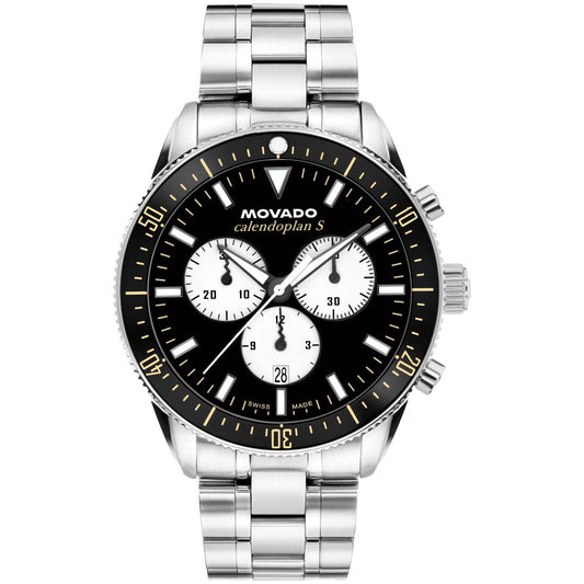 Movado Men's Calendoplan S Swiss Quartz Chrono Stainless Steel Watch, 42mm