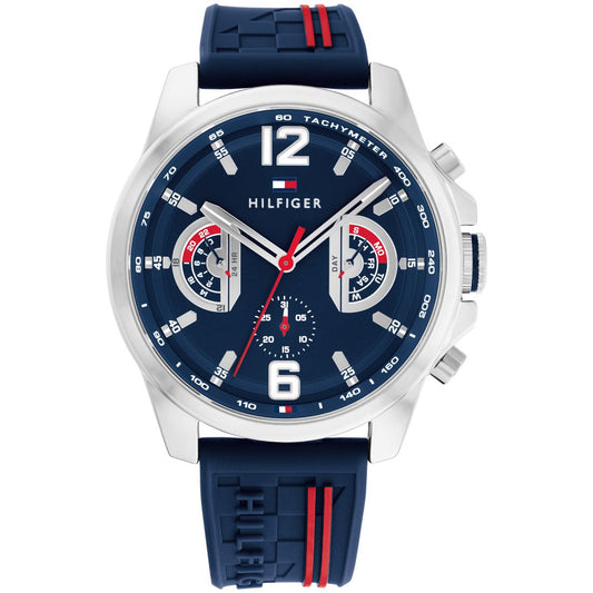 Tommy Hilfiger Men's Quartz Navy Silicone Watch 46mm