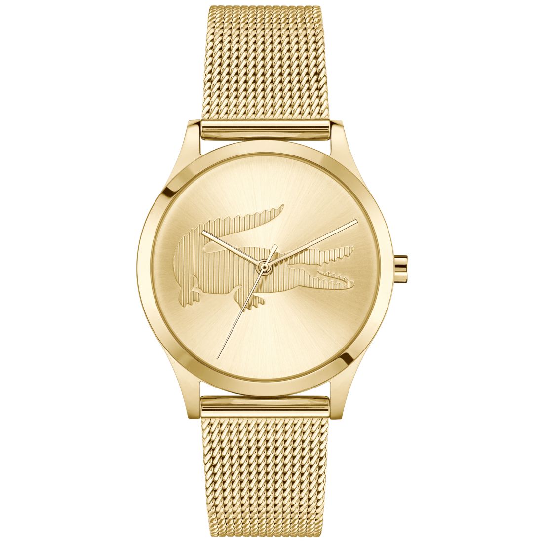 Lacoste Women's Crocodelle Gold Tone Stainless Steel Mesh Bracelet Watch, 36mm