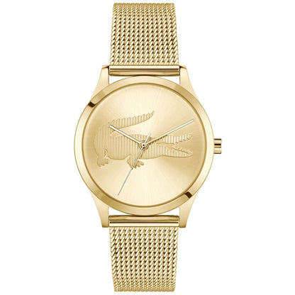 Lacoste Women's Crocodelle Gold Tone Stainless Steel Mesh Bracelet Watch, 36mm