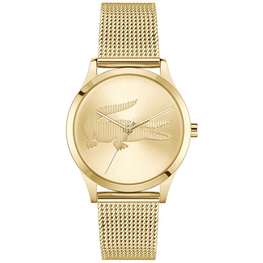 Lacoste Women's Crocodelle Gold Tone Stainless Steel Mesh Bracelet Watch, 36mm
