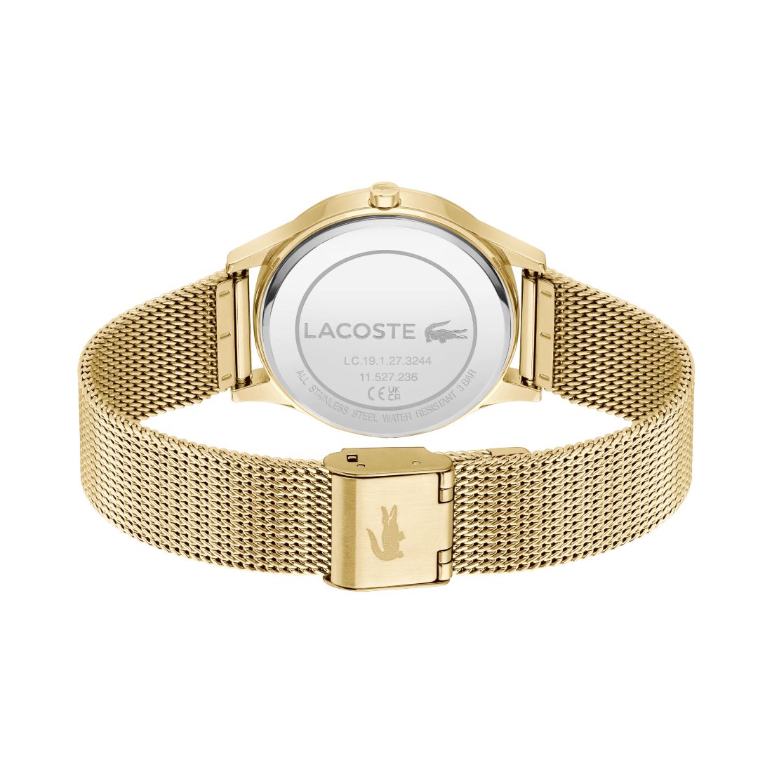 Lacoste Women's Crocodelle Gold Tone Stainless Steel Mesh Bracelet Watch, 36mm