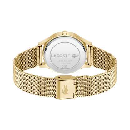Lacoste Women's Crocodelle Gold Tone Stainless Steel Mesh Bracelet Watch, 36mm