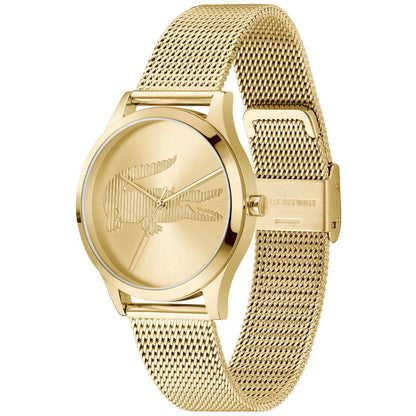 Lacoste Women's Crocodelle Gold Tone Stainless Steel Mesh Bracelet Watch, 36mm