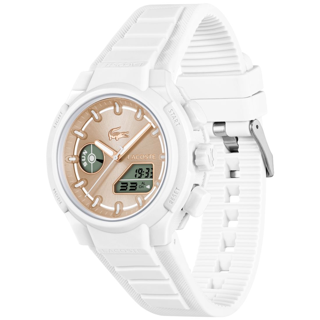 Lacoste Women's LC33 White Silicone Strap Watch, 40mm
