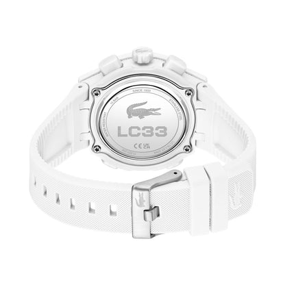 Lacoste Women's LC33 White Silicone Strap Watch, 40mm