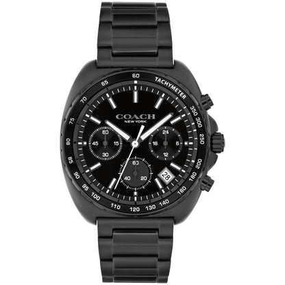 Coach Men's Charter Ionic Plated Black Steel Bracelet Watch, 39mm