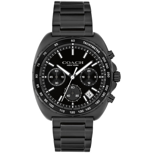 Coach Men's Charter Ionic Plated Black Steel Bracelet Watch, 39mm