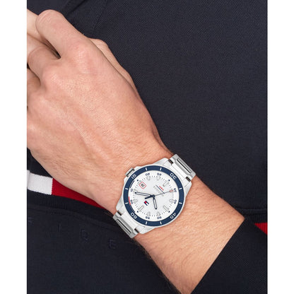 Tommy Hilfiger Men's Quartz Silver Tone Stainless Steel Bracelet Watch, 43mm