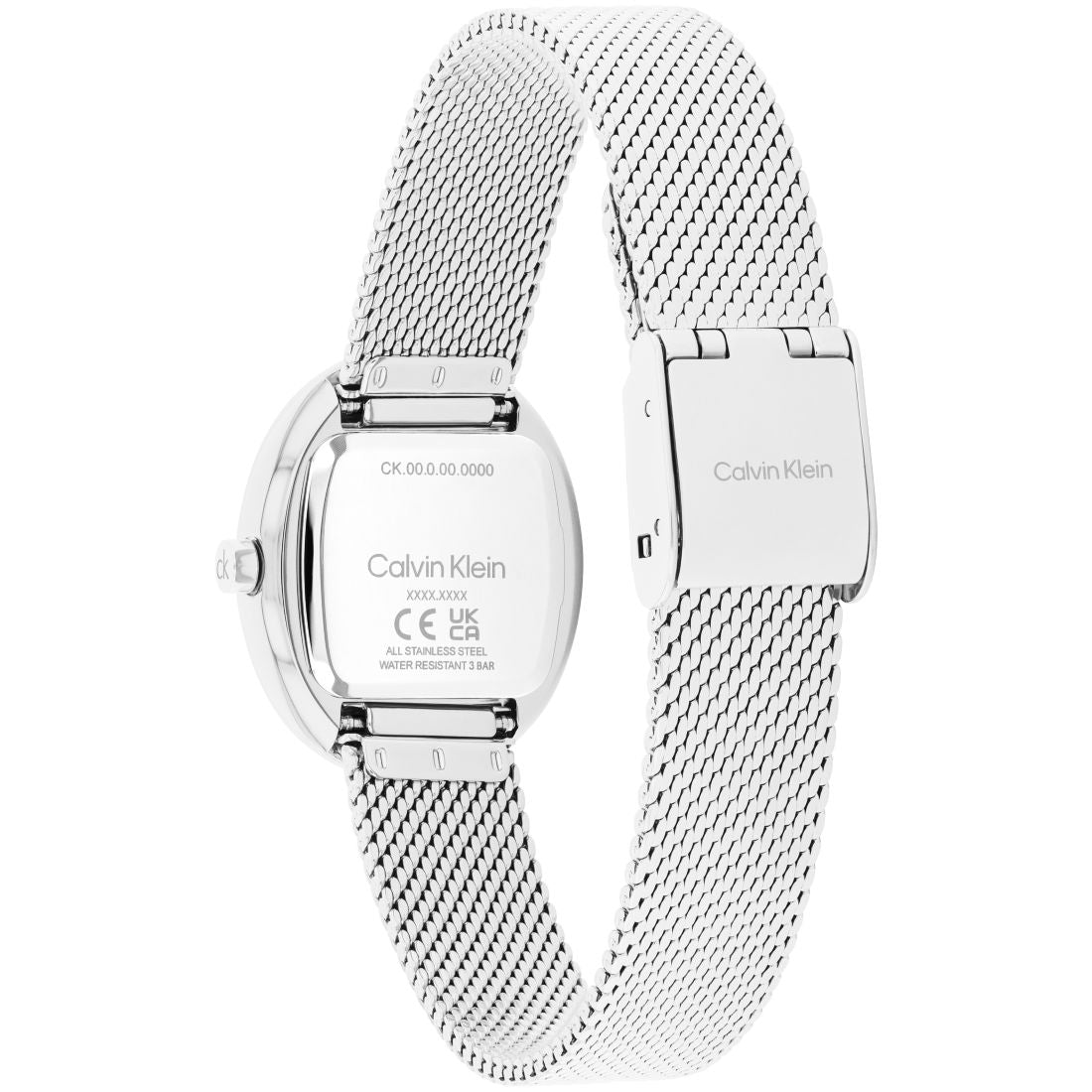 Calvin Klein Women's Euphoria Silver Tone Stainless Steel Mesh Bracelet Watch, 23.2mm