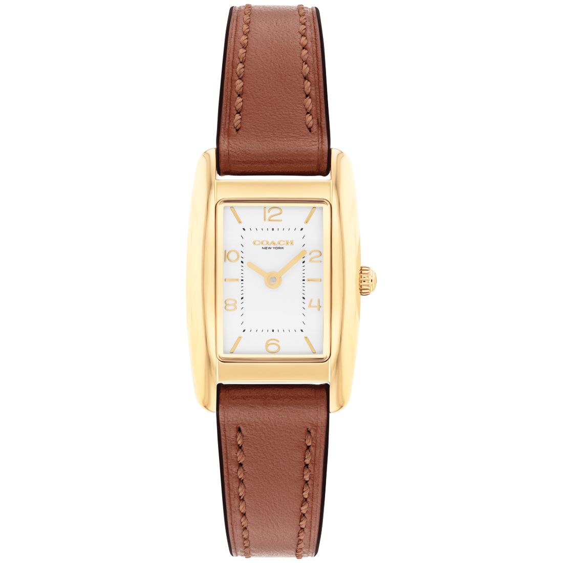 Coach Women's Reese Saddle Leather Strap Watch, 20x30mm