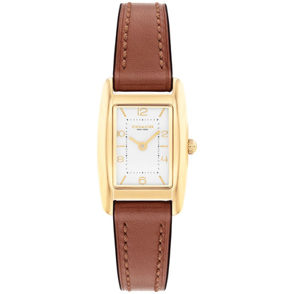 Coach Women's Reese Saddle Leather Strap Watch, 20x30mm