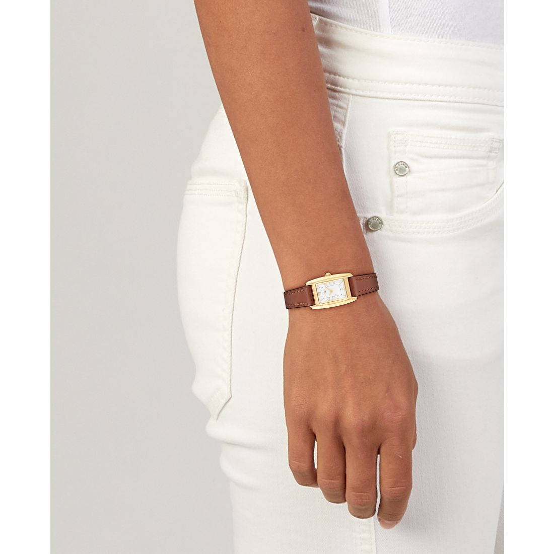 Coach Women's Reese Saddle Leather Strap Watch, 20x30mm