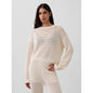 Women's 100% Cotton Crochet Relaxed Sweater