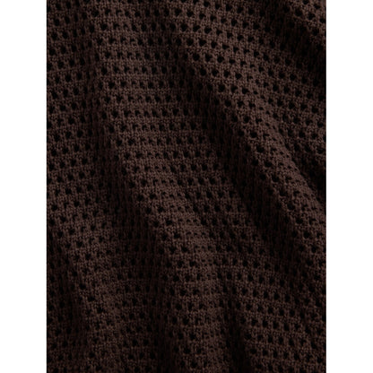 Women's 100% Cotton Crochet Relaxed Sweater