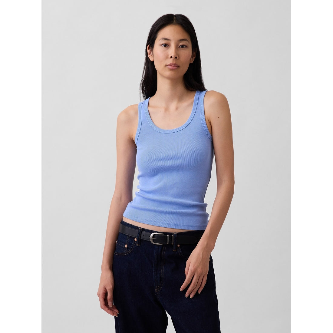 Women's Rib Scoop Tank Top