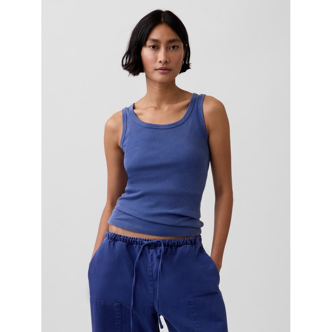 Women's Rib Scoop Tank Top
