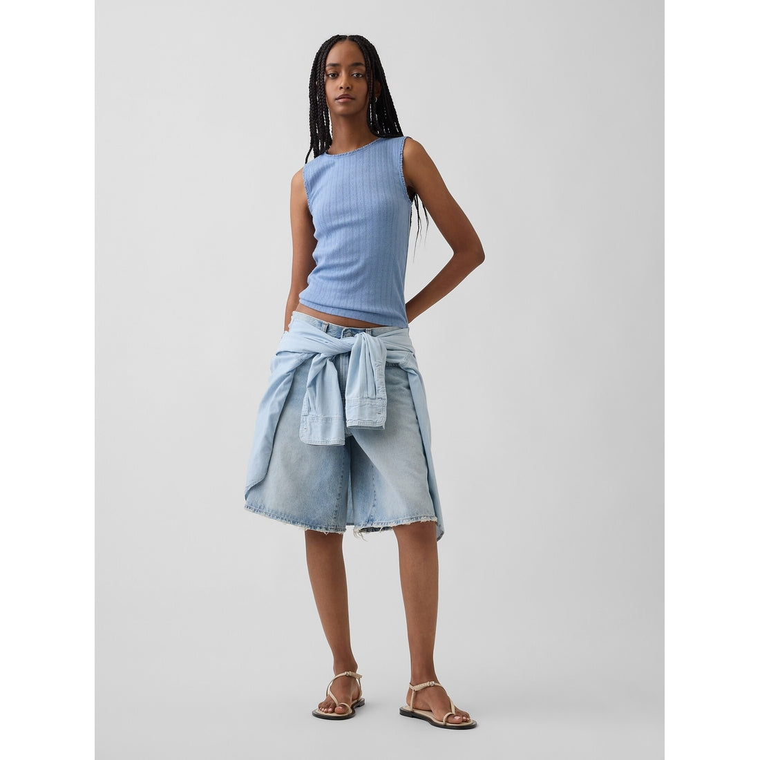 Women's Pointelle Shell Tank Top