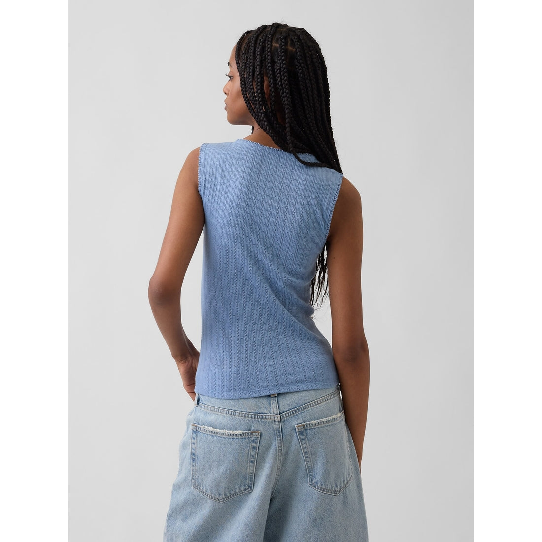 Women's Pointelle Shell Tank Top