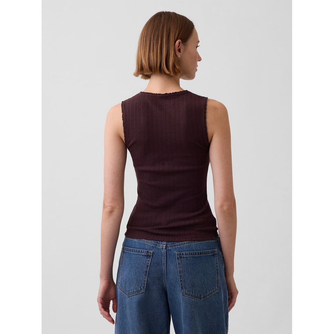 Women's Pointelle Shell Tank Top
