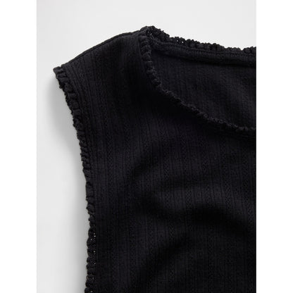 Women's Pointelle Shell Tank Top