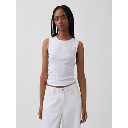 Women's Pointelle Shell Tank Top