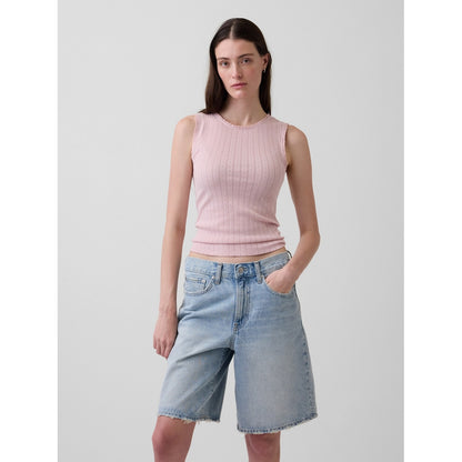 Women's Pointelle Shell Tank Top