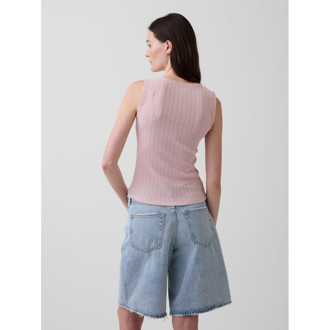 Women's Pointelle Shell Tank Top