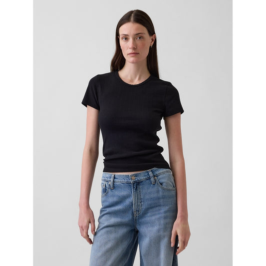 Women's Pointelle Crewneck T-Shirt