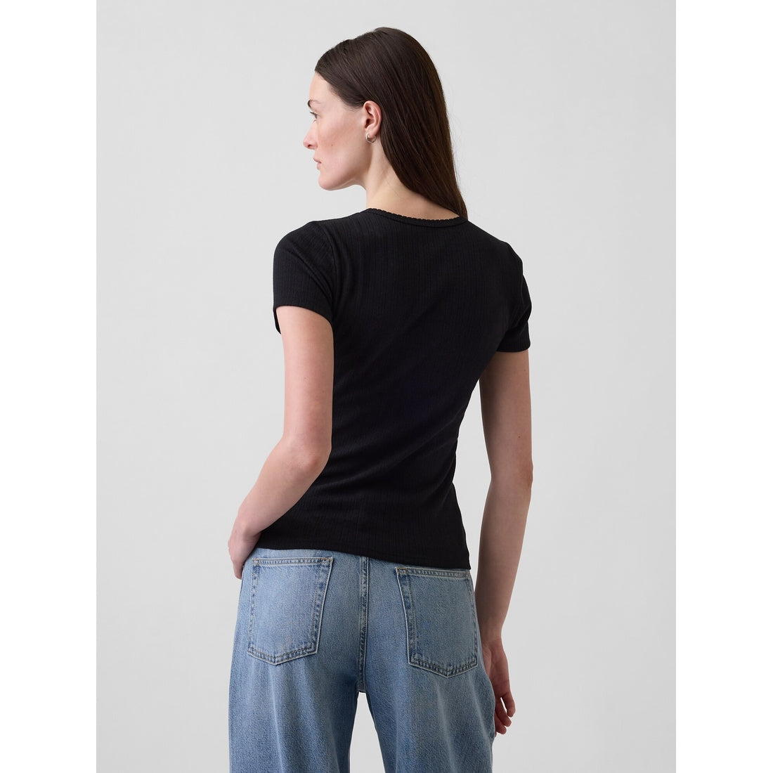 Women's Pointelle Crewneck T-Shirt