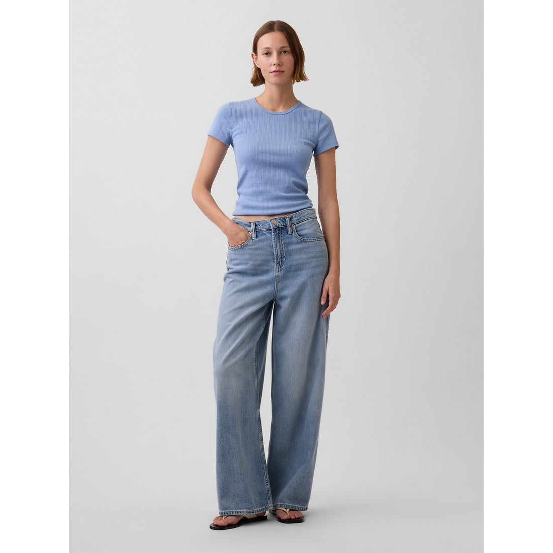 Women's Pointelle Crewneck T-Shirt