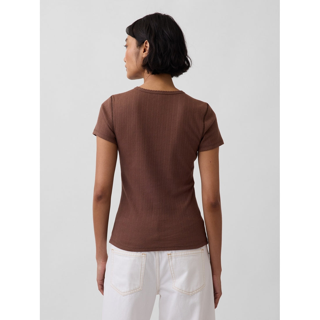 Women's Pointelle Crewneck T-Shirt
