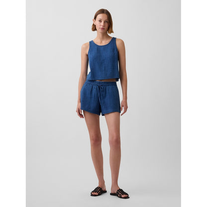 Women's 4" Cotton Gauze Denim Easy Shorts