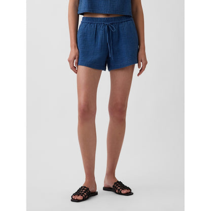 Women's 4" Cotton Gauze Denim Easy Shorts
