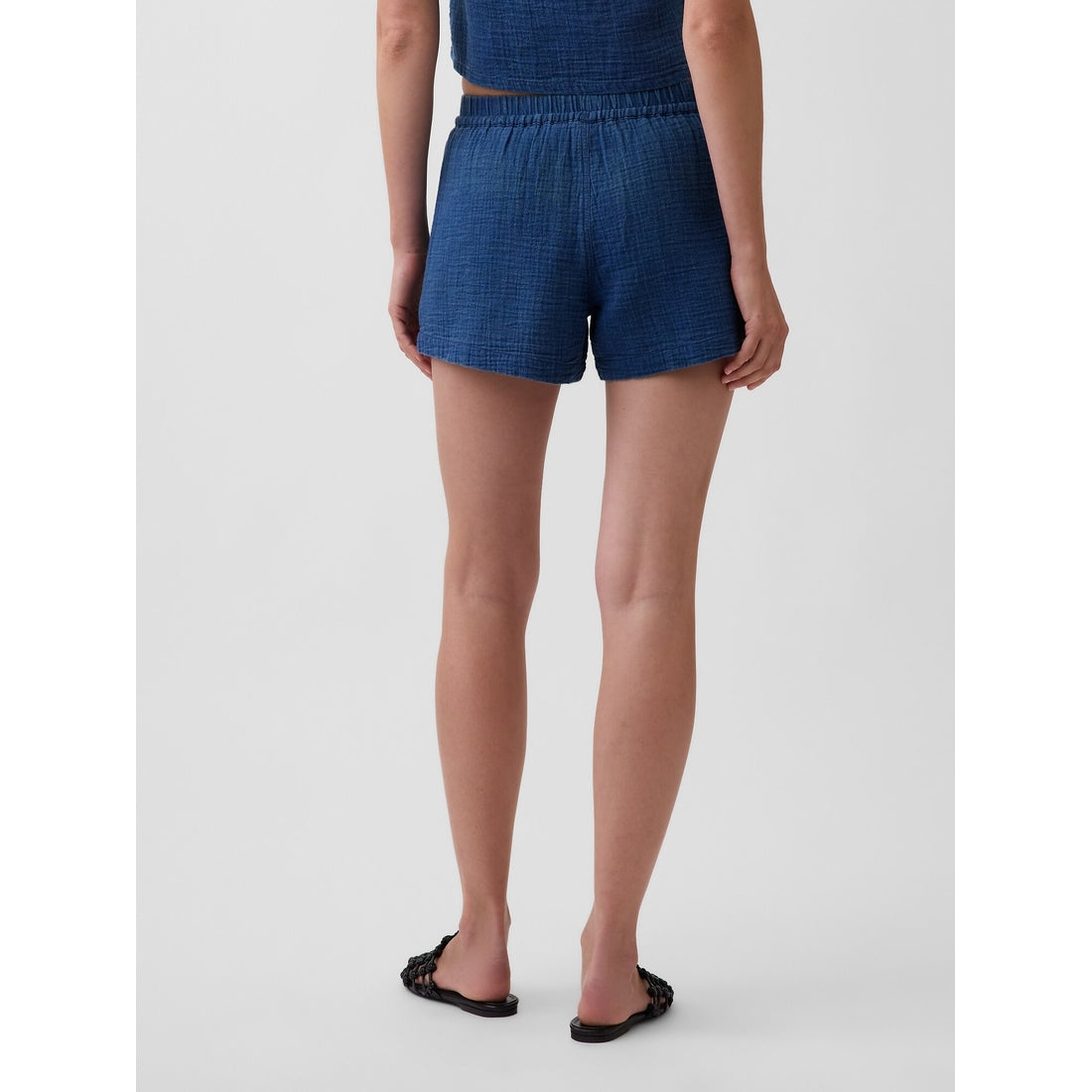 Women's 4" Cotton Gauze Denim Easy Shorts