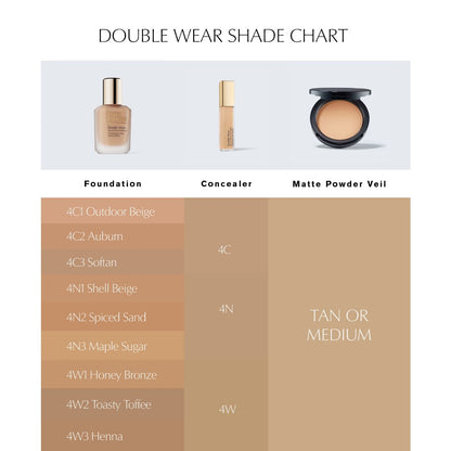 Estee Lauder Double Wear Stay-In-Place Foundation - 5N2 Amber Honey, Deep with neutral subtl