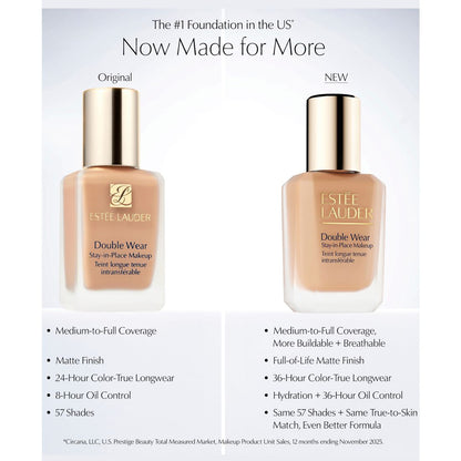 Estee Lauder Double Wear Stay-In-Place Foundation - 5N2 Amber Honey, Deep with neutral subtl