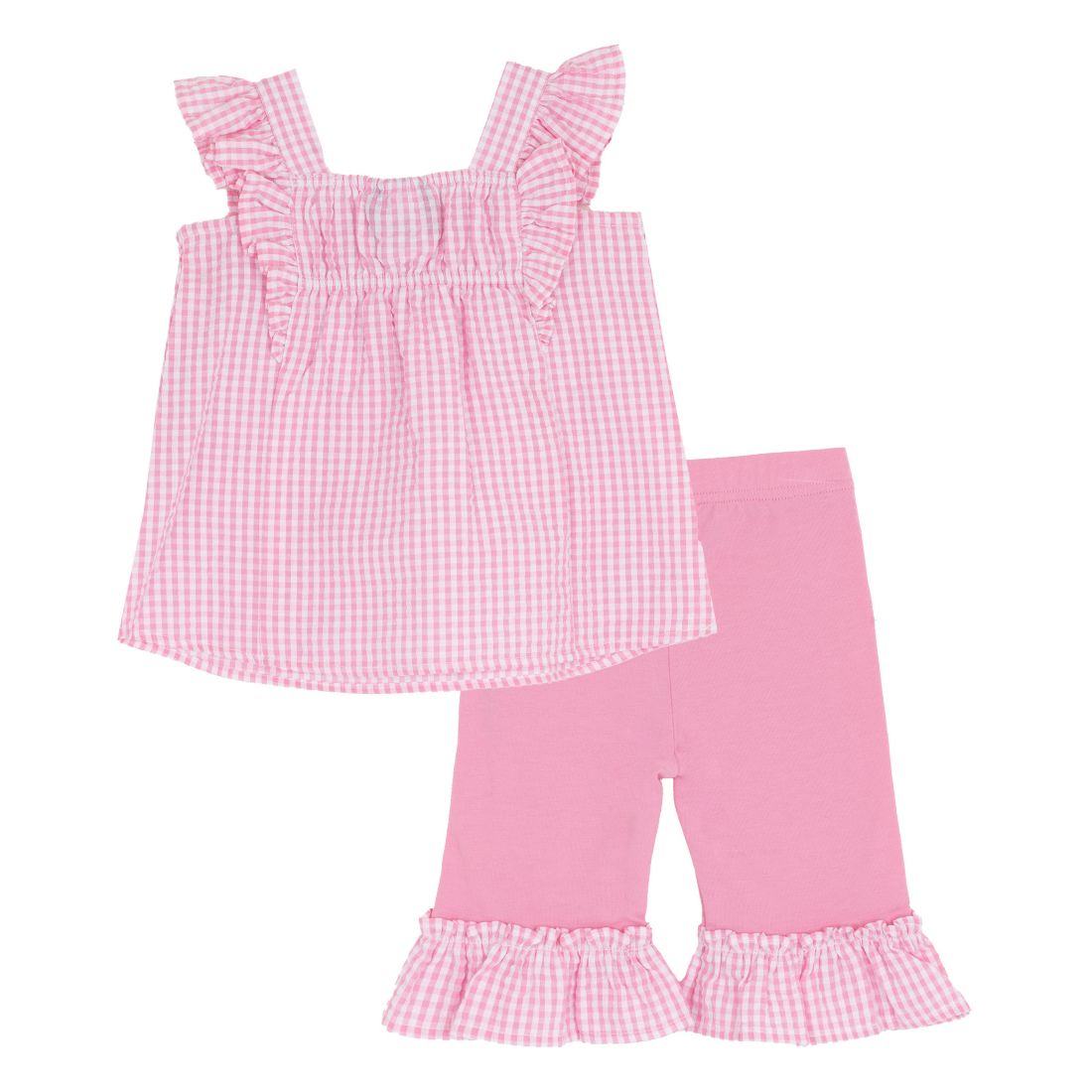 Rare Editions Baby Girls' Embroidered Daisy Sleeveless Top and Capri Pants, 2-Piece Set