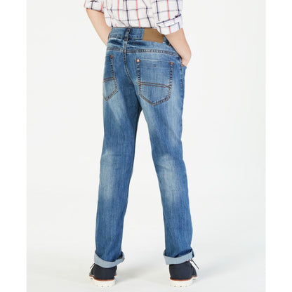 Tommy Hilfiger Big Boys Straight-Fit Stone Blue Jeans